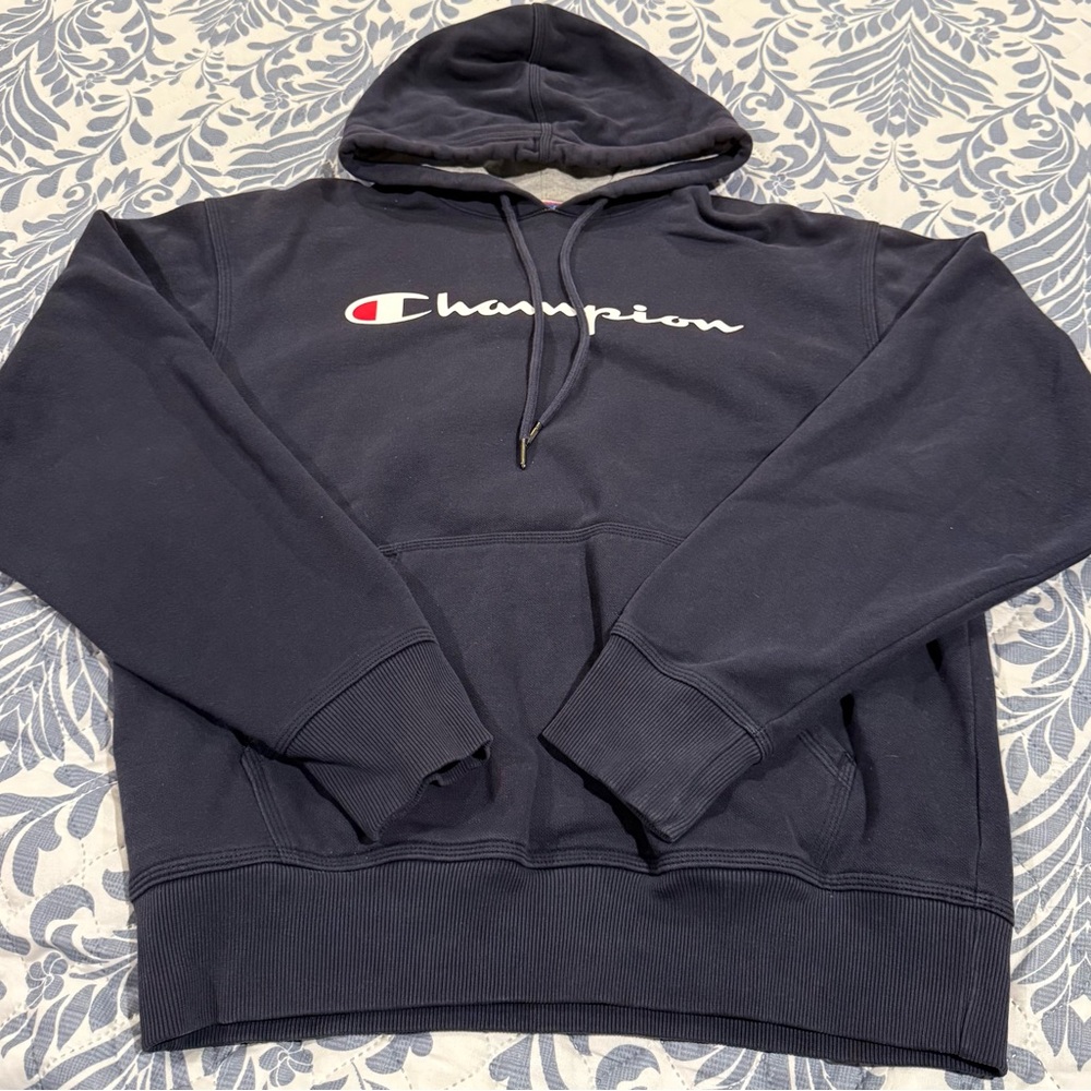 Champion Men's Navy Hoodie